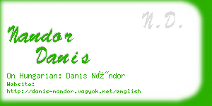 nandor danis business card